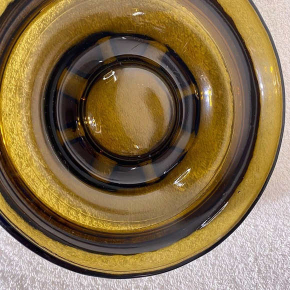 Vintage MCM Smoky Glass Ashtray Trinket Dish Glass Decor - Picture 12 of 13